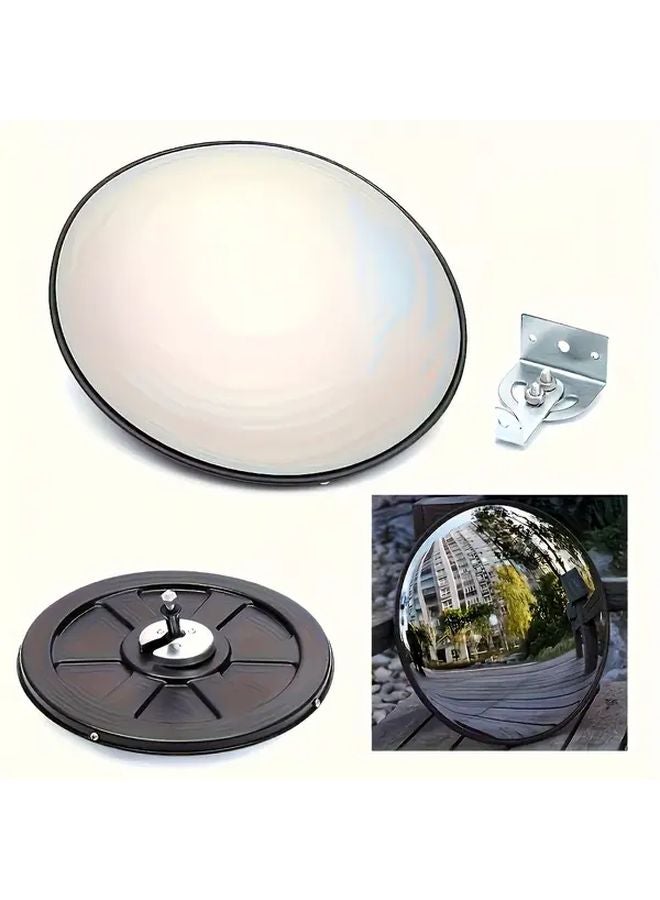 17 72 Inch Wide Angle Concave Safety Mirror Polycarbonate ABS Indoor Outdoor - Image 3